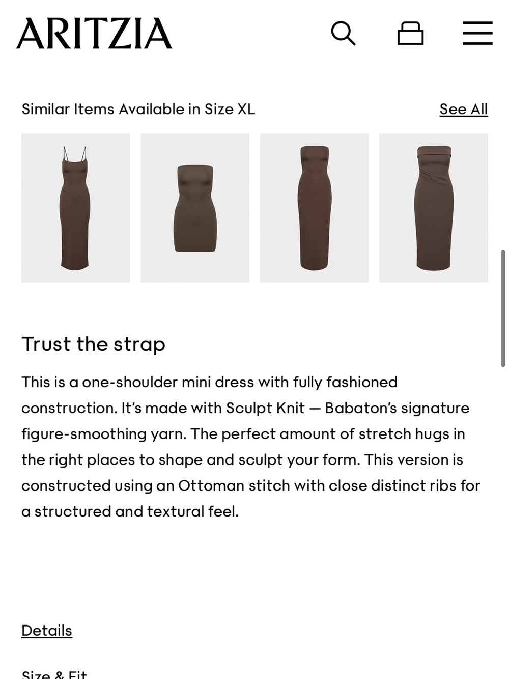 Babaton One-Shoulder Ribbed Bodycon Mini Dress - Picture 9 of 15